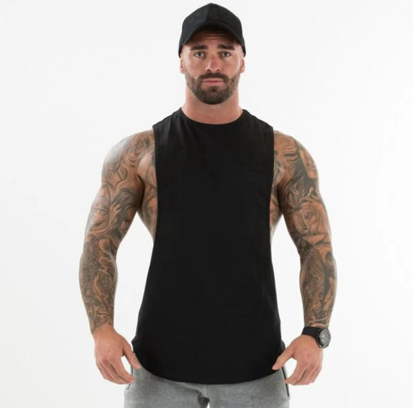 Plain Cut Off T-Shirt
