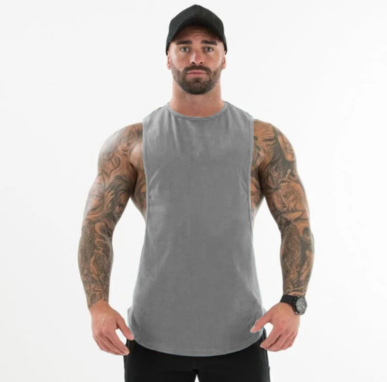 Plain Cut Off T-Shirt